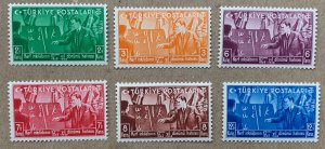 Turkey 1938 Turkish Alphabet, MNH. Scott 799-804, CV $25.00. Isfila 1379-1384