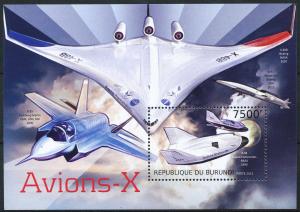 BURUNDI 2012 SHEET bur12725b AVIONS-X AVIATION TRANSPORT 