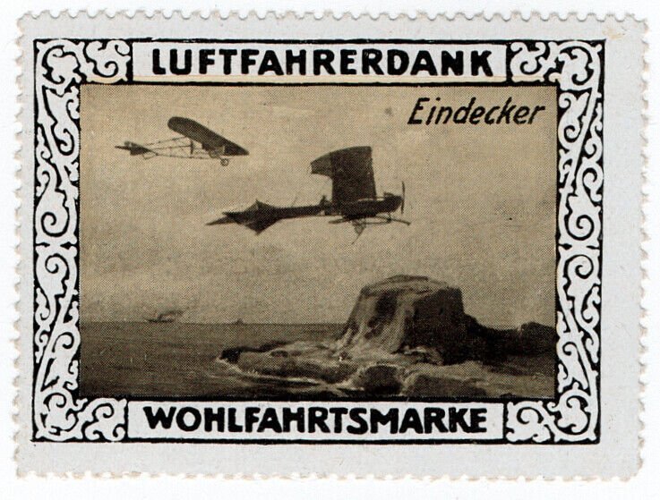 (I.B) Germany Cinderella : Pilot's Charity Stamp (Monoplane)