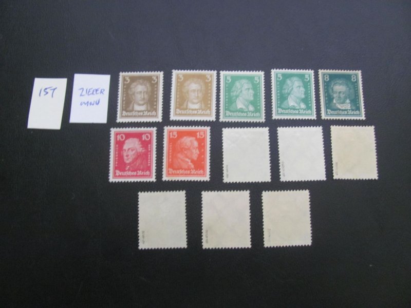 Germany 1926-7 MNH  6 HIGH #S SIGNED SC 351-362  SET VF/XF 1100 EUROS (157)