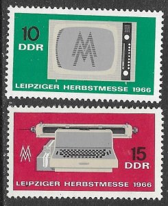 EAST GERMANY DDR 1966 Leipzig Fall Fair Set Sc 850-851 MNH