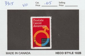 Scott# 3315 1999 33c Prostate Cancer Awareness Issue VF MNH