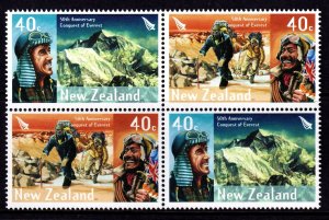 New Zealand 2003 Ascension of Mt. Everest Mint MNH Set Block SC 1867-1868