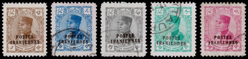 Persia Scott 795-798, 800 (1935) Used/Mint H F-VF