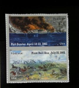 2011 44c The Civil War 1861 Fort Sumter & Bull Run Scott 4522-23 Mint F/VF NH