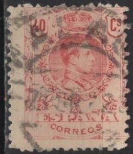 Spain 304 (used) 40c Alfonso XIII, rose (1909)