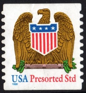 SC#3271 (10¢) Eagle Presorted Std Coil Single (1998) Used