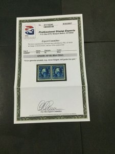 MOMEN: US STAMPS #447 COIL LINE PAIR MINT OG NH PSE GRADED CERT XF-90 LOT #88293