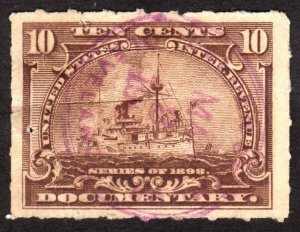 1898, US 10c, Documentary, Used, Sc R168