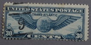 United States #C24 Used VG Number Cancel 6/9 Large Thin