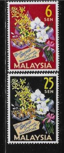 Malaysia 1963 4th World Orchid Conference Sc 4-5 MNH A2301