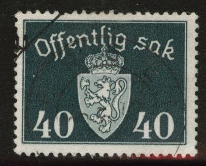 Norway Scott O30 used Official stamp 1938