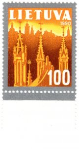 Lithuania Scott 390-92 (1991: Religious Symbols)