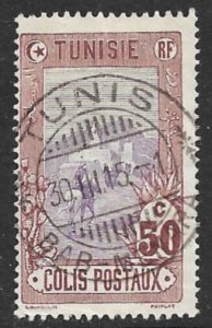 TUNISIA 1906 50c Mail Delivery Parcel Post Stamp Sc Q6 VFU