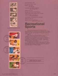 2961/5 RECREATIONAL SPORTS - Souvenir Page