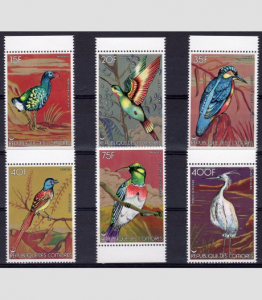 Comoro Islands 1978  EXOTIC BIRDS set (6v) Perforated Mint (NH)