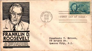 #933 Franklin D. Roosevelt FDR – Anderson Cachet EV22