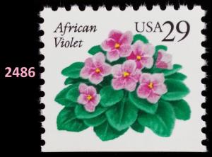 US 2486 African Violet 29c single MNH 1993