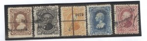 Mexico #106/107a-109/111 Used Single