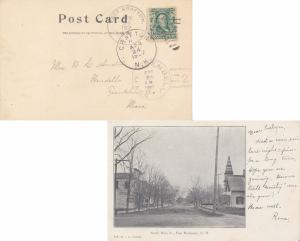 United States Hampshire East Grafton 1907 doane 1/1  1886-1911  PPC (South Ma...