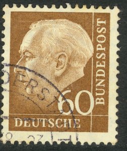 GERMANY 1956-57 60pf President Theodor Heuss Issue Sc 758 VFU