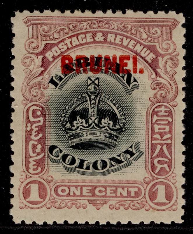 BRUNEI EDVII SG11, 1c black & purple, M MINT. Cat £60.