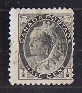 Queen Victoria, 1/2 cent, Canada (1950-T)