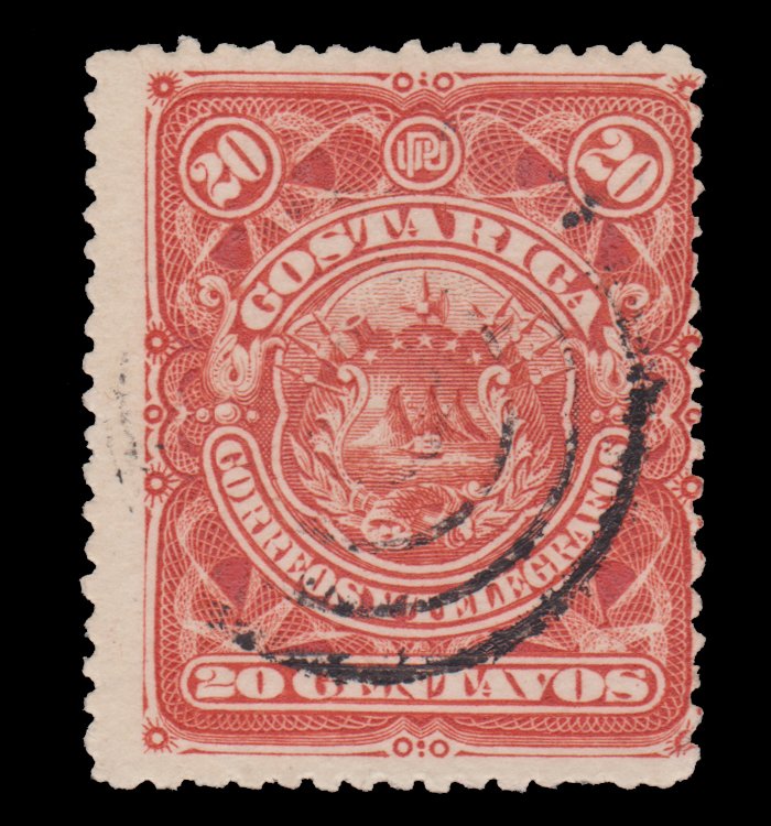 COSTA RICA STAMP 1892 SCOTT # 39. USED. # 2