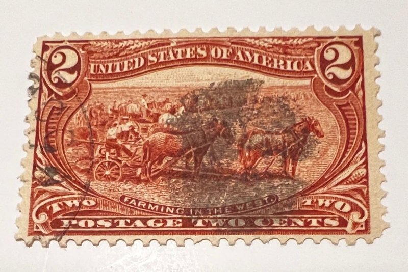 1898 2 cent Farming in the West Trans-Mississippi Series US Scott #286