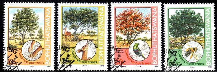 Bophuthatswana - 1985 Tree Conservation Set Used SG 164-167