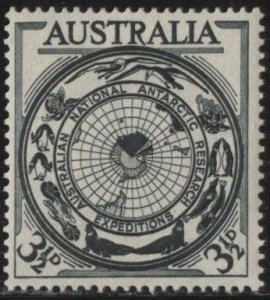 Australia 276 (mhr) 3½p Antarctica, black (1954)