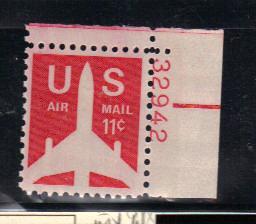 #C78 MNH plate # single 11c Jet Airliner 1971-73 Issue