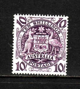 Australia-Scott#219-Unused hinged 10sh Arms of Australia-