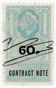 (I.B) Elizabeth II Revenue : Contract Note 60p (1972)