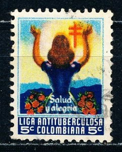 Columbia Anti-Tuberculosis Stamp Used