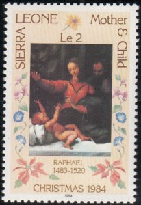 Sierra Leone 1984 MNH Sc #668 2Le Mother & Child Raphael Christmas