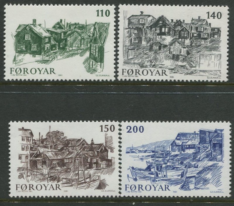 STAMP STATION PERTH Faroe Is. #59-62 Pictorial Definitive Issue MNH 1981 CV$2.00