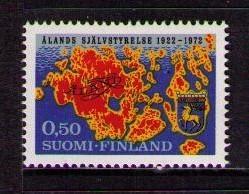 FINLAND Sc# 516 MNH FVF Map and Arms of Aland