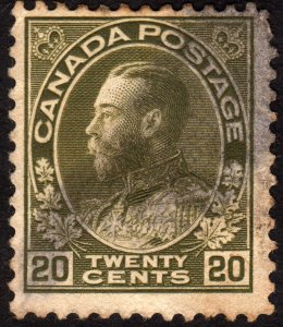 1912, Canada, 20c, Used, Sc 119