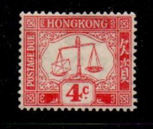 HONG KONG SGD3 1923 4c SCARLET POSTAGE DUE MTD MINT