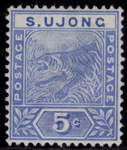 MALAYSIA - Sungei Ujong QV SG52, 5c blue, M MINT. Cat £14.