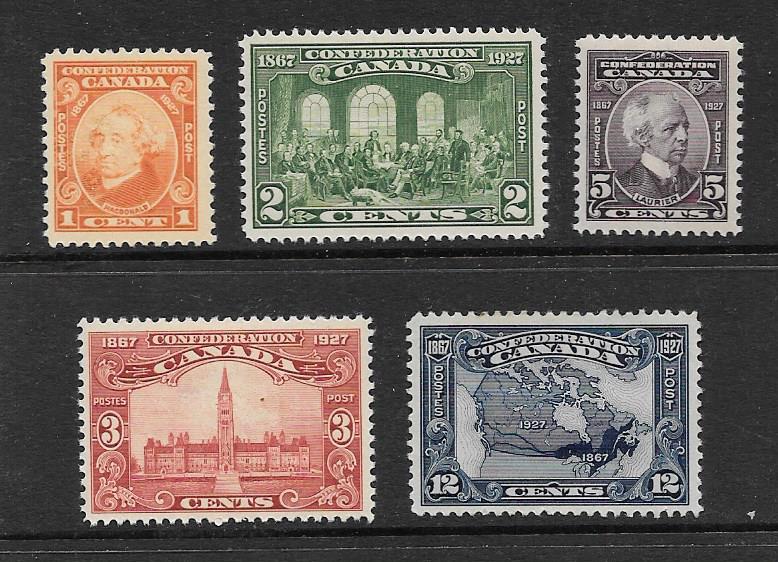 Canada  Scott #141-145   Mint H Scott CV $44.90