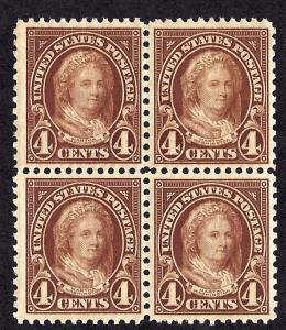 636 Mint,OG,NH... Block of 4... SCV $12.00