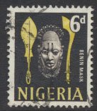 Nigeria  SG 95 SC# 107 Used 1961 Definitive Benin Mask  please see scan