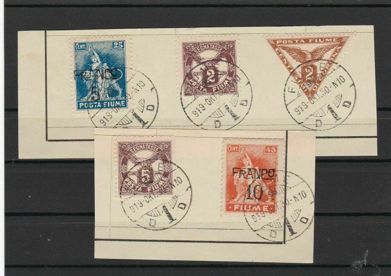 Fiume 1919 Stamps on Piece ref R 17196