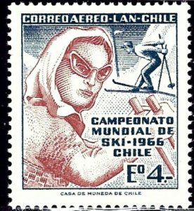 Chile C264 MNH 1966 Skier (ap2172a)
