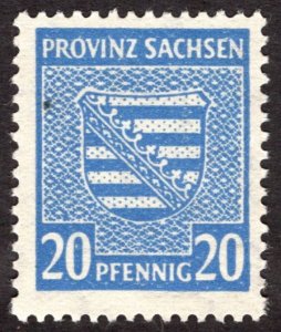 1945, Germany, East Saxony 20pf, MNH, Mi 81Y