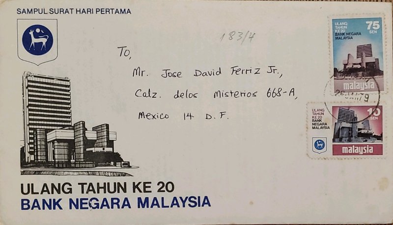 O) 1979 MALAYSIA, CENTRAL BANK OF MALAYSIA, CENTRAL BANK OF MALAYSIA, FDC XF, US