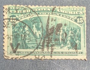 US 238, Columbus 1793, Cat. value - $72.50