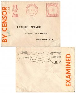 South Africa 3d Meter 1940 Johannesburg, South Africa to New York, N.Y.  Sout...